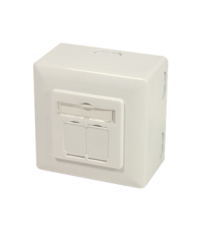 Logilink | NP0006A Wall Outlet | Pure White | Metal die-cast housing with strain relief Horizontal cable entry with strain relie