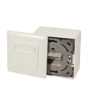 Logilink | NP0006A Wall Outlet | Pure White | Metal die-cast housing with strain relief Horizontal cable entry with strain relie