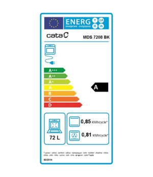 CATA | MDS 7208 BK | Oven | 72 L | Multifunctional | AquaSmart | Touch with push-pull knobs | Height 59.5 cm | Width 59.5 cm | B