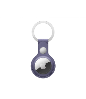 AirTag Leather Key Ring - Wisteria Apple