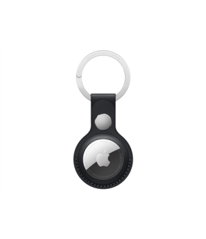 AirTag Leather Key Ring - Midnight Apple