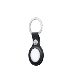 AirTag Leather Key Ring - Midnight Apple