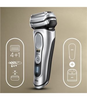 Braun | Shaver | 9467CC | Operating time (max) 60 min | Wet & Dry | Silver