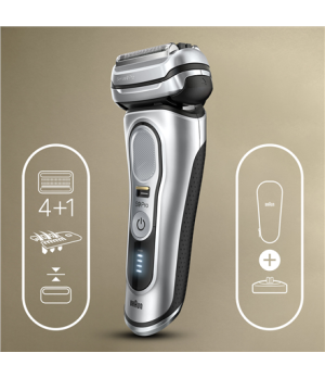 Braun | Shaver | 9417s | Operating time (max) 60 min | Wet & Dry | Silver