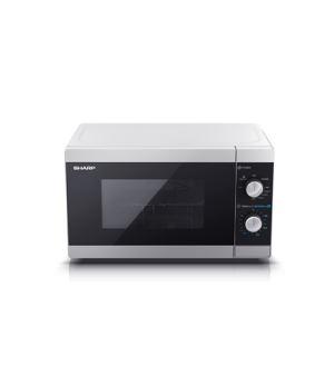 Sharp | Microwave Oven with Grill | YC-MG01E-S | Free standing | 800 W | Grill | Silver