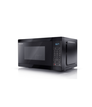 Sharp | Microwave Oven with Grill | YC-MG02E-B | Free standing | 800 W | Grill | Black