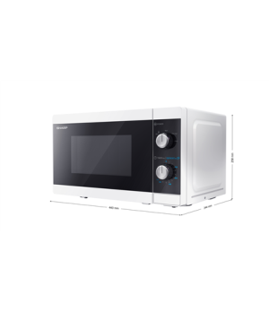 Sharp | Microwave Oven | YC-MS01E-W | Free standing | 800 W | White