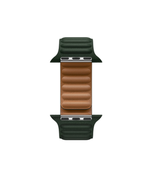 45mm Sequoia Green Leather Link - M/L Apple