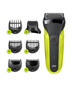 Braun Shaver 300BT Shave&Style Operating time (max) 30 min Black/Green