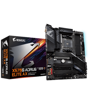 Gigabyte | X570S AORUS ELITE AX 1.1 M/B | Processor family AMD | Processor socket AM4 | DDR4 DIMM | Memory slots 4 | Supported h