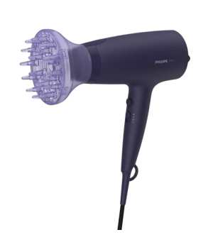 Philips | Hair Dryer | BHD360/20 | 2100 W | Number of temperature settings 6 | Ionic function | Diffuser nozzle | Black/Blue