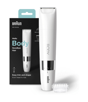 Braun | Body Mini Trimmer | BS1000 | Bulb lifetime (flashes) Not applicable | Number of power levels 1 | Wet & Dry | White