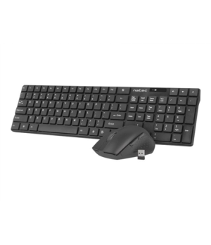 Natec | Keyboard and Mouse | Stringray 2in1 Bundle | Keyboard and Mouse Set | Wireless | Batteries included | US | Black | Wirel