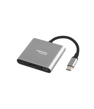 Natec Multi-Port Adapter, Fowler, USB-C, HDMI, USB 3.0 | Natec | USB-C Multiport Adapter | NMP-1607 | Grey | USB Type-C | 0.11 m