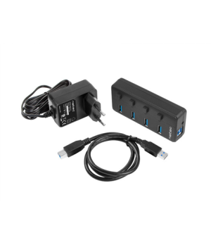 Natec USB 3.0 HUB, Mantis 2, 4-Port, On/Off with AC Adapter | Natec | 4 Port Hub With USB 3.0 | Mantis NHU-1557 | Black