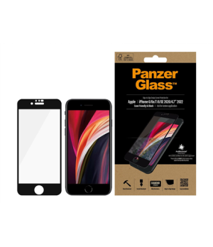 PanzerGlass | Apple | iPhone 6/6s/7/8/SE 2020 | Hybrid glass | Black | Rounded edges 100% touch preservation Crystal clear | Scr