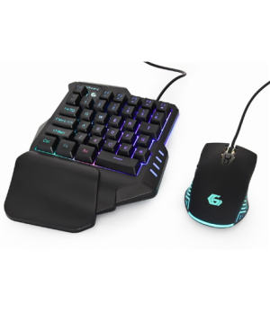 Gembird | 2-in-1 backlight USB gaming desktop kit | GGS-IVAR-TWIN | Keyboard and Mouse Set | Wired | Mouse included | US | Black