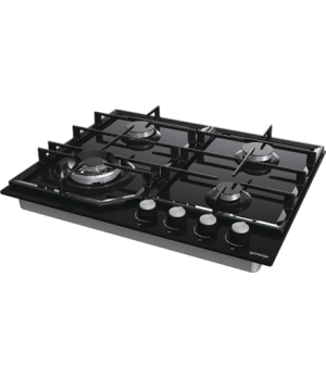 Gorenje | GTW641KB | Hob | Gas on glass | Number of burners/cooking zones 4 | Rotary knobs | Black