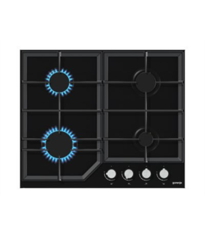 Gorenje | GT641KB | Hob | Gas on glass | Number of burners/cooking zones 4 | Rotary knobs | Black