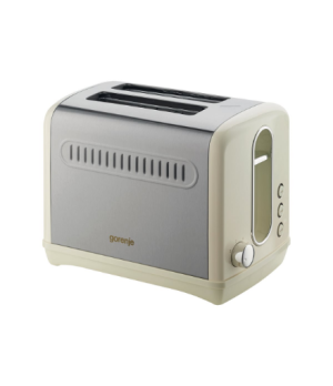 Gorenje | Toaster | T1100CLI | Power 1100 W | Number of slots 2 | Housing material Plastic, metal | Beige/ stainless steel