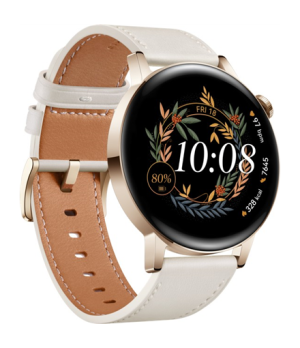 GT 3 (42 mm) | Smart watch | GPS (satellite) | AMOLED | Touchscreen | 1.32” | Waterproof | Bluetooth | White Leather