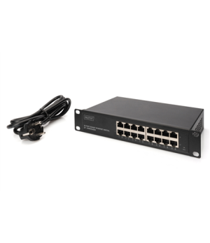 Digitus | 16-port Gigabit Ethernet Switch | DN-80115 | Unmanaged | Rackmountable | Power supply type Internal