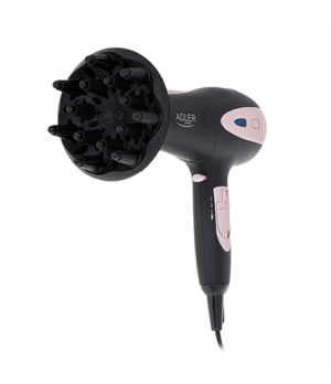 Adler | Hair Dryer | AD 2248b ION | 2200 W | Number of temperature settings 3 | Ionic function | Diffuser nozzle | Black/Pink