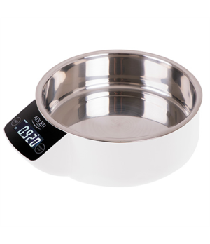 Adler | Kitchen scale with a bowl | AD 3166 | Maximum weight (capacity) 5 kg | Graduation 1 g | Display type LCD | White