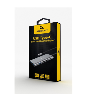 Gembird USB Type-C 3-in-1 multi-port adapter A-CM-COMBO3-01 USB Type-C