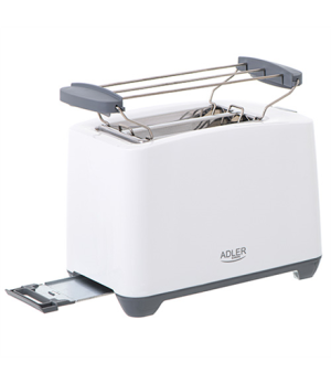 Adler | Toaster | AD 3216 | Power 750 W | Number of slots 2 | Housing material Plastic | White