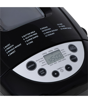 Mesko | Bread maker | MS 6022 | Power 850 W | Number of programs 15 | Display LCD | Black