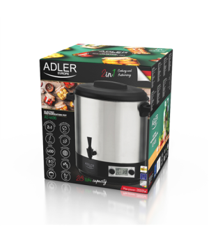 Adler | Electric pot/Cooker | AD 4496 | 2600 W | 28 L | Stainless steel/Black