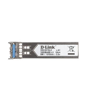 D-Link | Single-mode Transceiver | DIS-S310LX | 9/125 SMF (Single-Mode Fiber) | Duplex LC Connector | 1250 Mbit/s | Wavelength 1