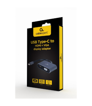 Cablexpert | USB Type-C to HDMI and VGA display adapter | A-USB3C-HDMIVGA-01 | USB Type-C