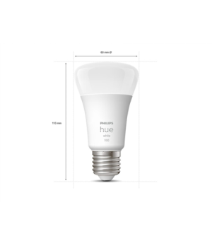 Hue W Starter Kit 9,5W A60 E27, 3pcs, Bridge, Switch | E27 | 9.5 W | Warm White 2700K | Bluetooth and Zigbee