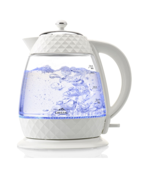 ETA | Crystal Kettle | ETA315490010 | Electric | 2200 W | 1.7 L | Glass | 360° rotational base | Glass/White