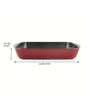 Stoneline | Yes | Casserole dish | 21477 | Red | 4.5 L | 40x27 cm | Borosilicate glass | Dishwasher proof