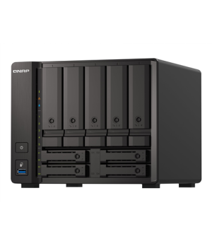 QNAP | 9-Bay QuTS hero NAS | TS-H973AX-8G | Up to 9 HDD/SSD Hot-Swap | AMD Ryzen | Ryzen V1500B Quad-Core | Processor frequency 