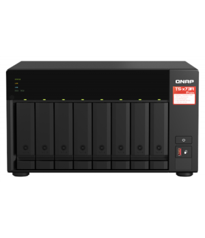 QNAP | 8-Bay QTS and QuTS hero NAS | TS-873A-8G | Up to 8 HDD/SSD Hot-Swap | AMD Ryzen | Ryzen V1500B Quad-Core | Processor freq