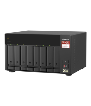 QNAP | 8-Bay QTS and QuTS hero NAS | TS-873A-8G | Up to 8 HDD/SSD Hot-Swap | AMD Ryzen | Ryzen V1500B Quad-Core | Processor freq