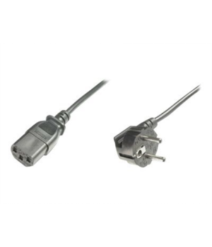 Digitus | Power Cord Cable | Power Cord, Schuko (CEE 7/7) 90ø angled - C13 M/F, H05VV-F3G 0.75qmm | Black