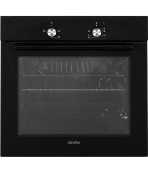 Simfer | Oven | 8004AERSP | 62 L | Electric | Manual | Mechanical control | Height 60 cm | Width 60 cm | Black