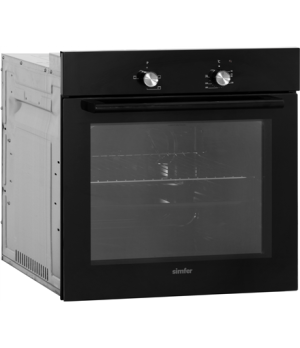 Simfer | Oven | 8004AERSP | 62 L | Electric | Manual | Mechanical control | Height 60 cm | Width 60 cm | Black