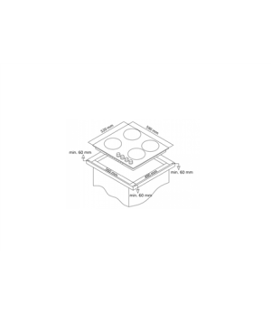 Simfer | Hob | H6.406.VGWIM | Gas | Number of burners/cooking zones 4 | Rotary knobs | Stainless Steel