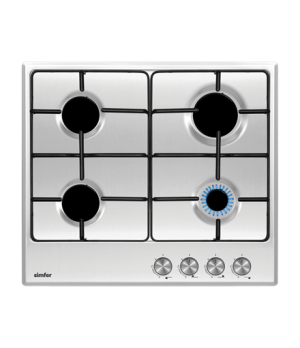 Simfer | H6.400.VGRIM | Hob | Gas | Number of burners/cooking zones 4 | Rotary knobs | Stainless Steel