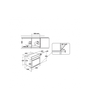 Hotpoint | Built in Oven | FI7 861 SH BL HA | 73 L | Multifunctional | AquaSmart | Electronic | Convection | Height 59.5 cm | Wi