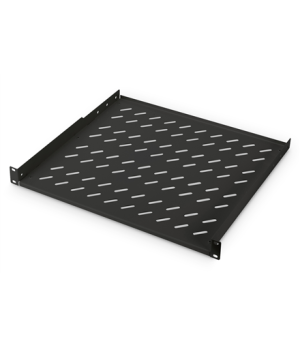 Digitus | 1U Fixed Shelf for Racks | DN-19 TRAY-1-400-SW | Black | The shelves for fixed mounting can be installed easy on the t