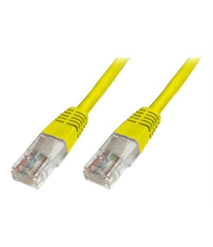 Digitus | Patch cord | CAT 5e U-UTP | PVC AWG 26/7 | 0.5 m | Yellow | Modular RJ45 (8/8) plug | Boots with kink protection, stra