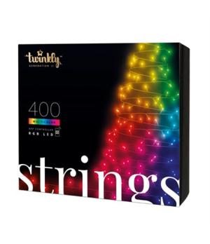 Twinkly|Strings Smart LED Lights 400 RGB (Multicolor), 32m, Black wire|RGB – 16M+ colors