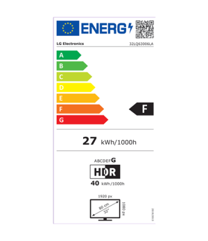 LG | 32LQ63006LA | 32" (81 cm) | Smart TV | WebOS 3.0 | FHD